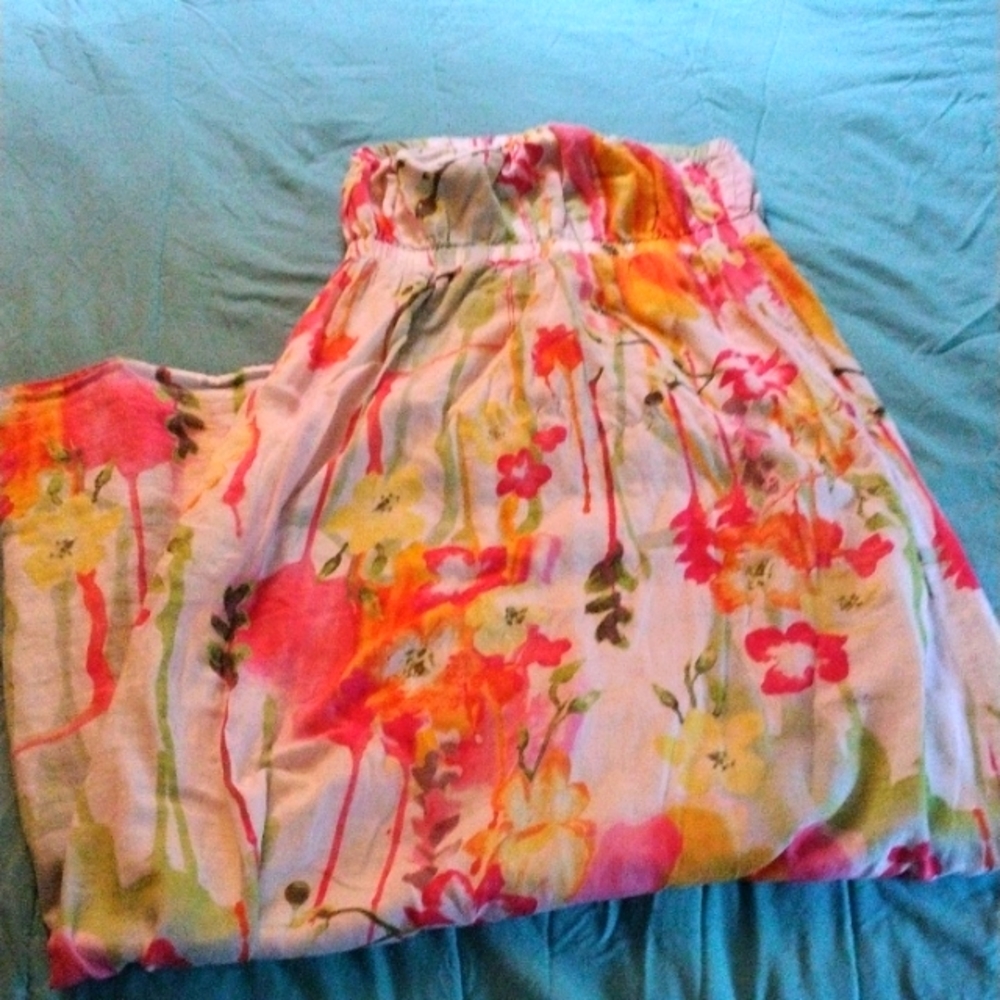 Bright Color Old Navy Strapless Dress